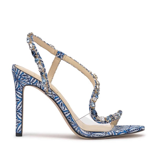 New Jessica Simpson Jaycin Stiletto Heel Blue Print Size 8 - Picture 2 of 4